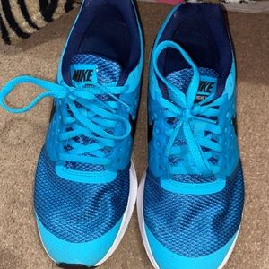 Blue nike shoes